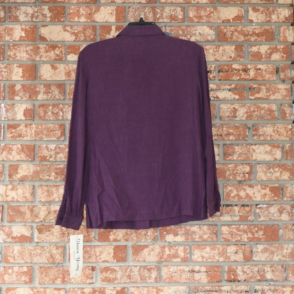 Sharon Young Purple Blouse NWT - Picture 2 of 3